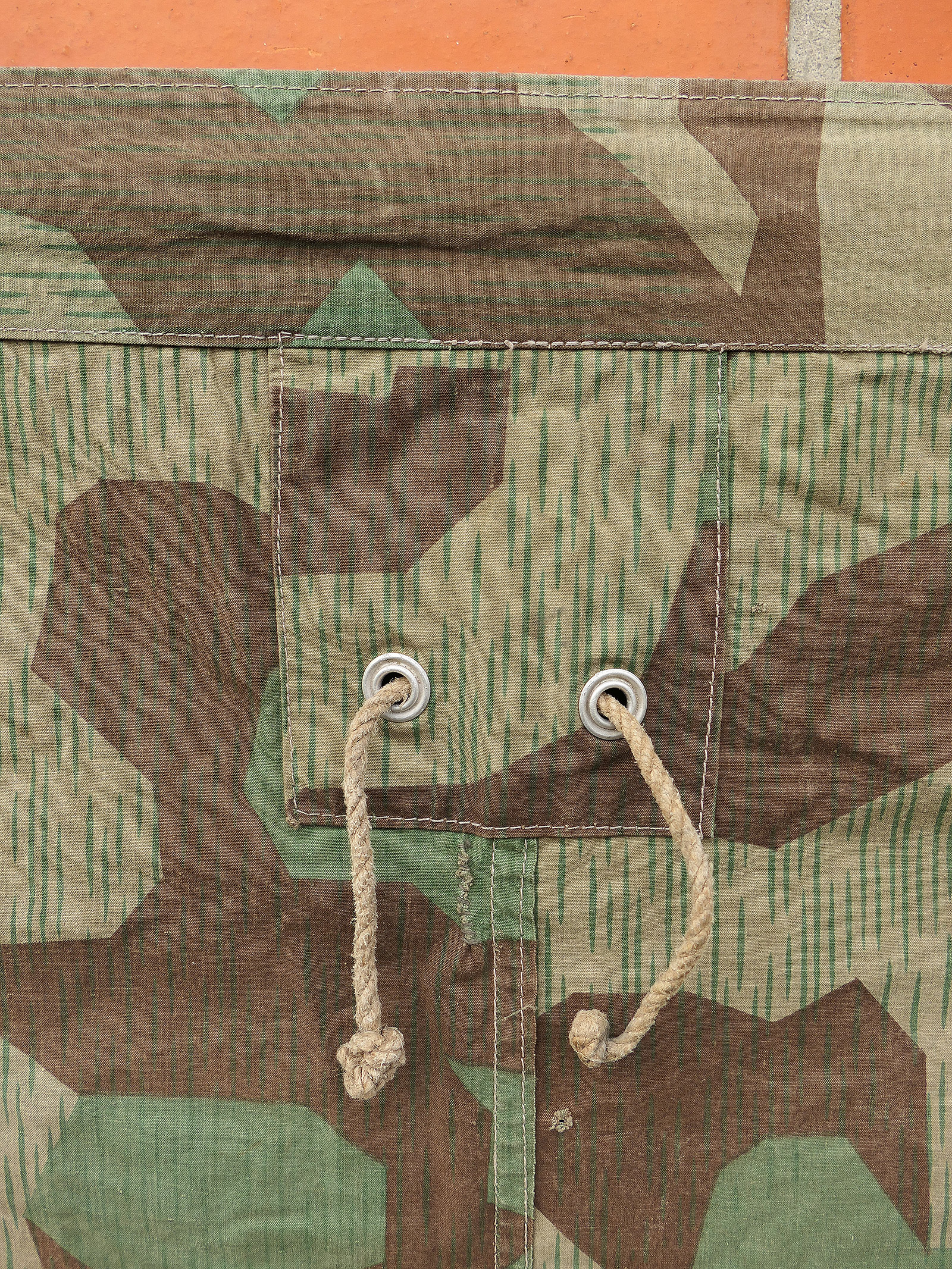 Wehrmacht Original Zeltplane M31 splittertarn Zeltbahn Tarnzeltbahn COLLECTION BATTLE WORN