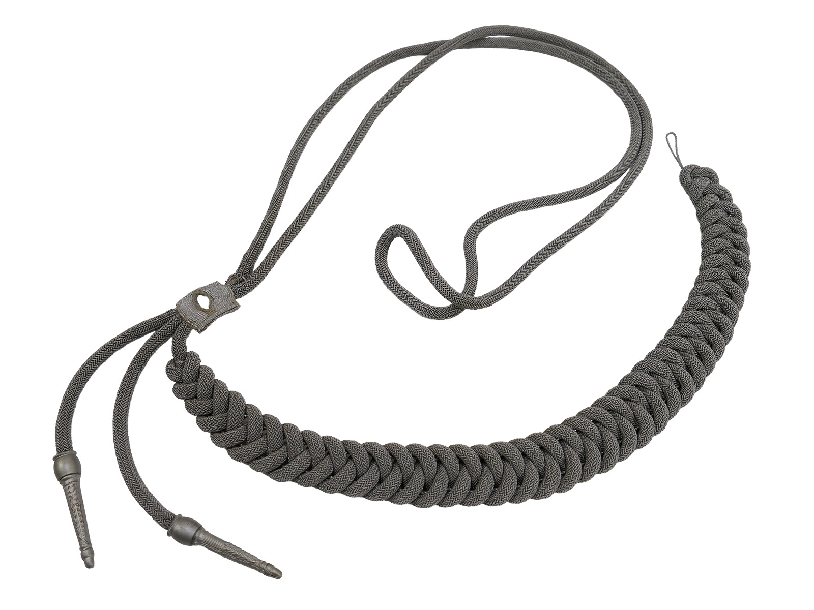 Einzelstück - Wehrmacht Offiziers Paradefangschnur Affenschaukel Adjutantenschnur COLLECTION BATTLE WORN
