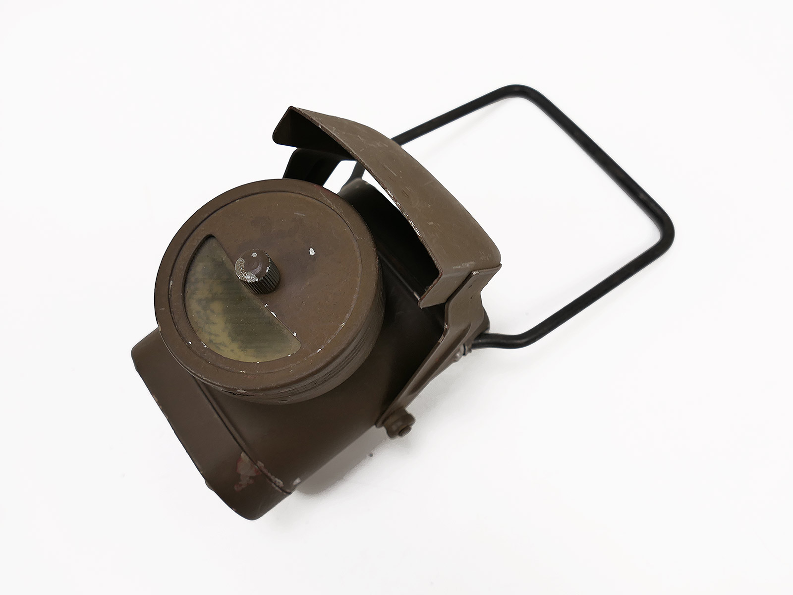 British Army WWII Vintage Electric No.1 Bicycle Lamp Fahrradlampe Leuchte original Farbe nicht geprüft BATTLE WORN