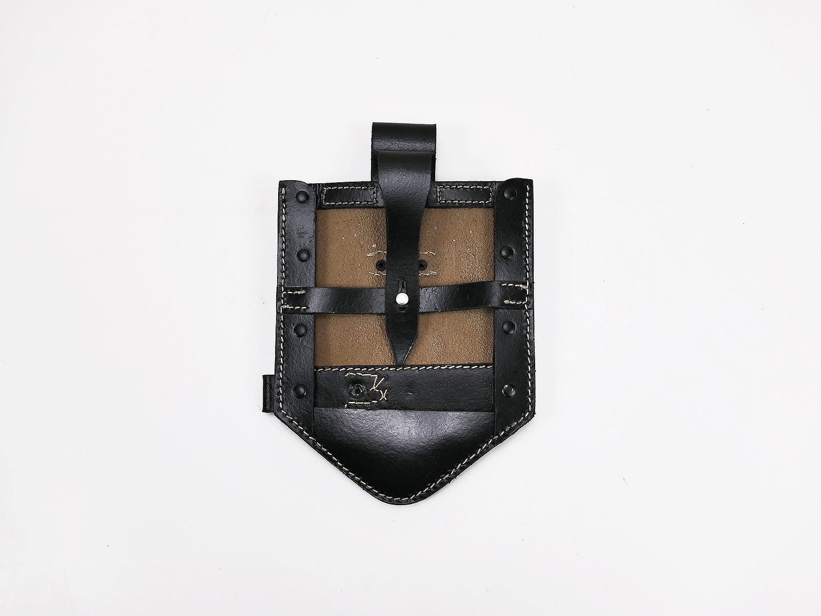 WW2 Wehrmacht Klappspatentasche 1.Modell Spatentasche Klappspaten Schwarz