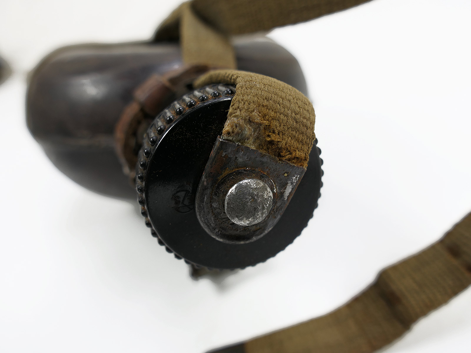 Wehrmacht DAK Afrikakorps Feldflasche Kokosnuss Tropen H.R.E.42 mit Becher COLLECTION BATTLE WORN