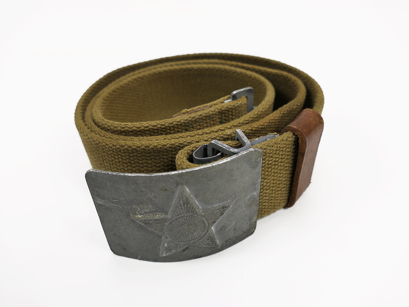 Russland Webbing Koppel oliv mit Koppelschloss russisch ca. 100cm