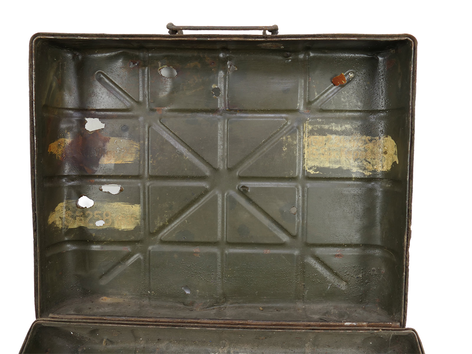 Schlachtfeldfund Transportkoffer Stielhandgranaten M24 Handgranatenkoffer Kiste BATTLE WORN