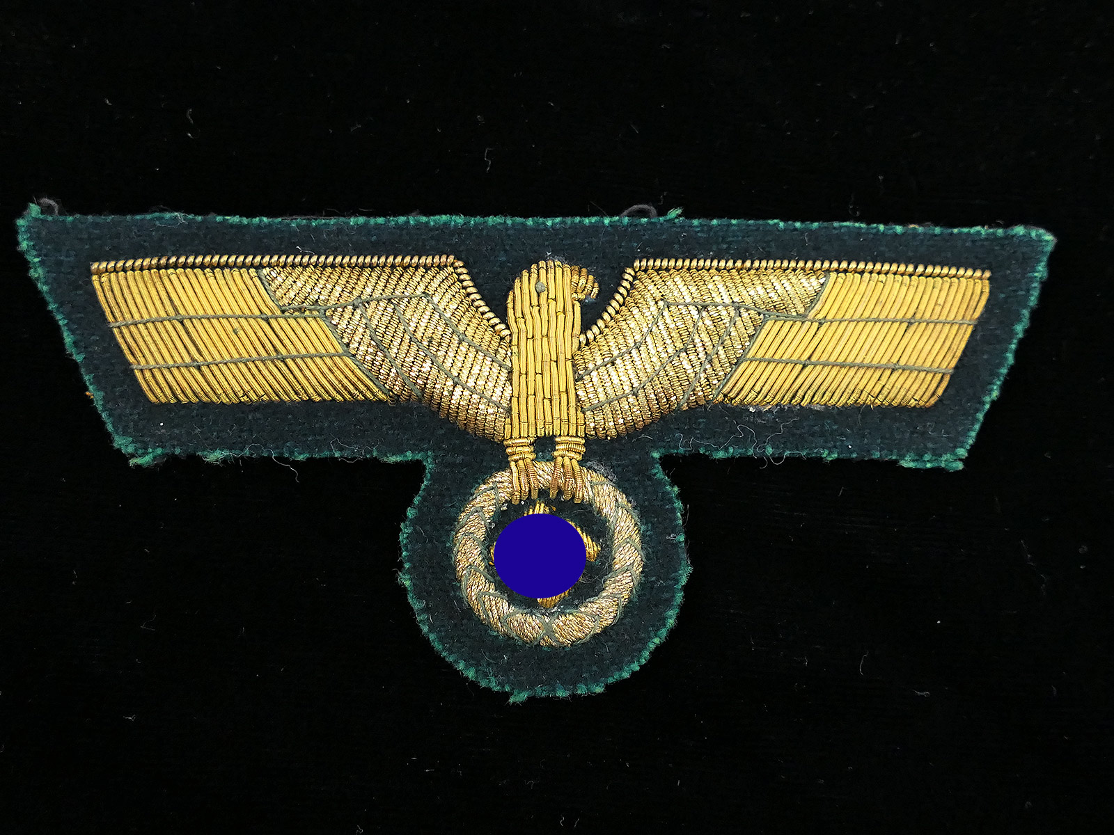 P1457483 Wehrmacht General Brustadler M36 Goldfaden handgestickt goldener Faden 10.5x4.8cm