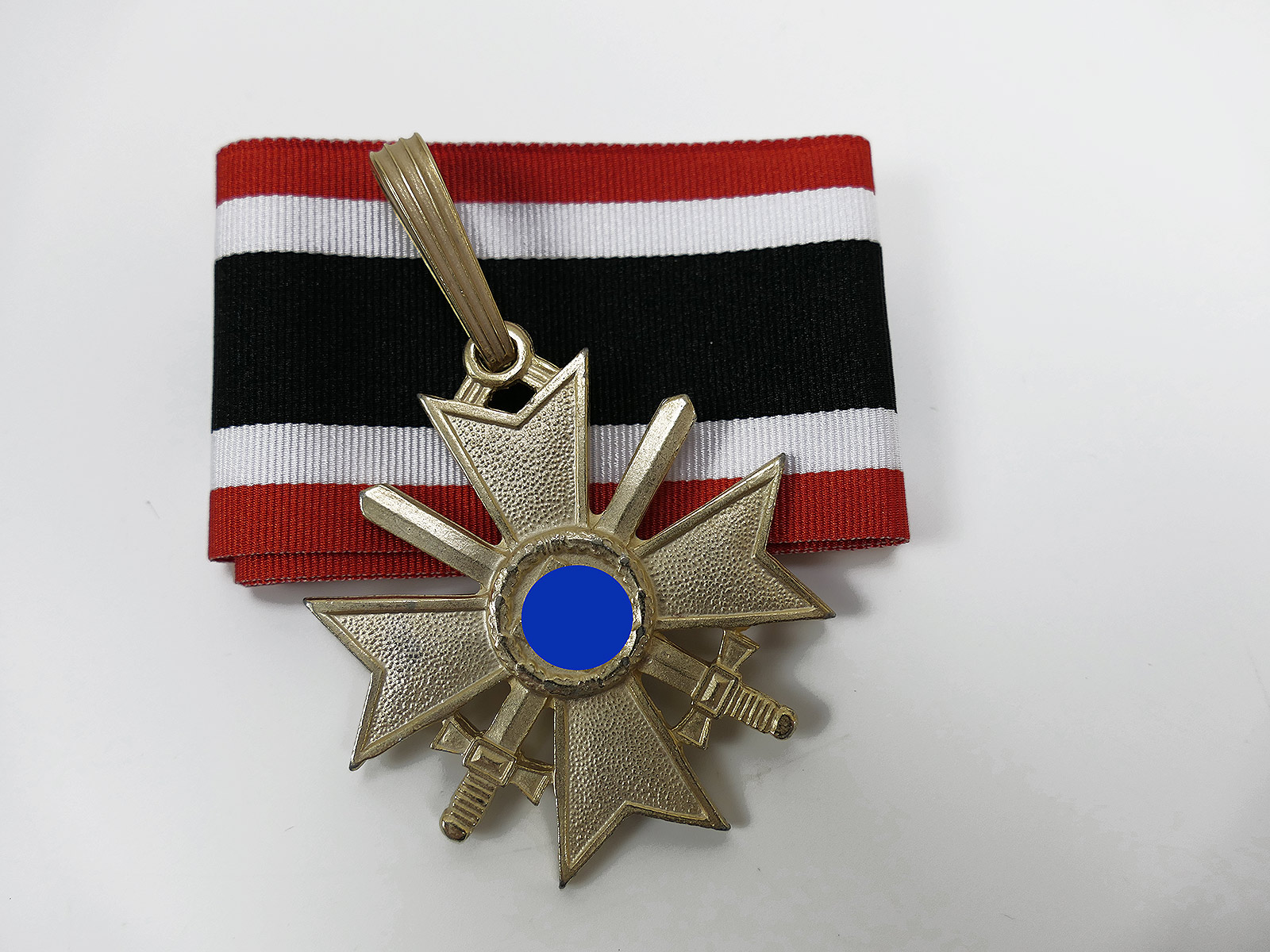 Wehrmacht Ritterkreuz des Kriegsverdienstkreuz 1939 KVK mit Schwertern am Band Stufe Gold