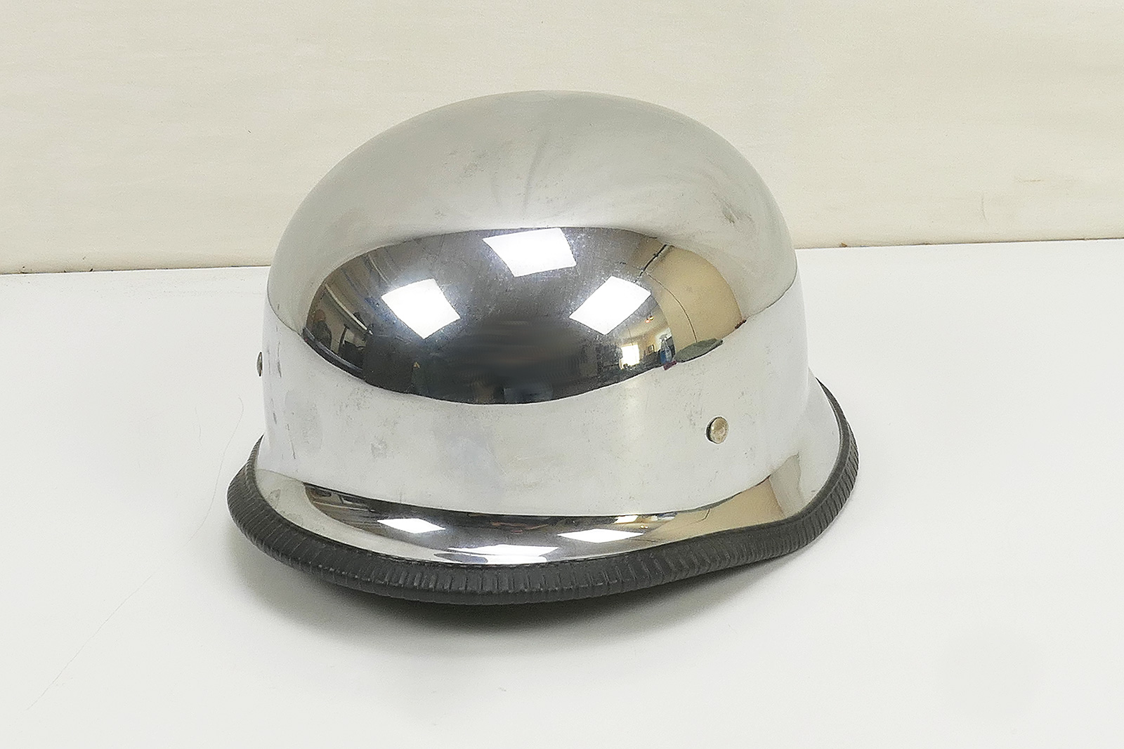 P1540006xY9QBonFlO6hA TYP M35 Helm verchromt Biker Scooter Helm - XL 61/62cm