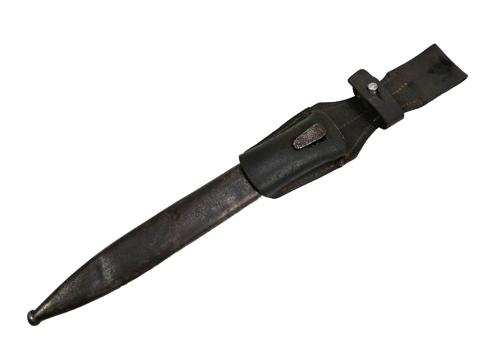Wehrmacht Bajonett M84/98 K98 / Seitengewehr S/155 mit Koppelschuh BATTLE WORN