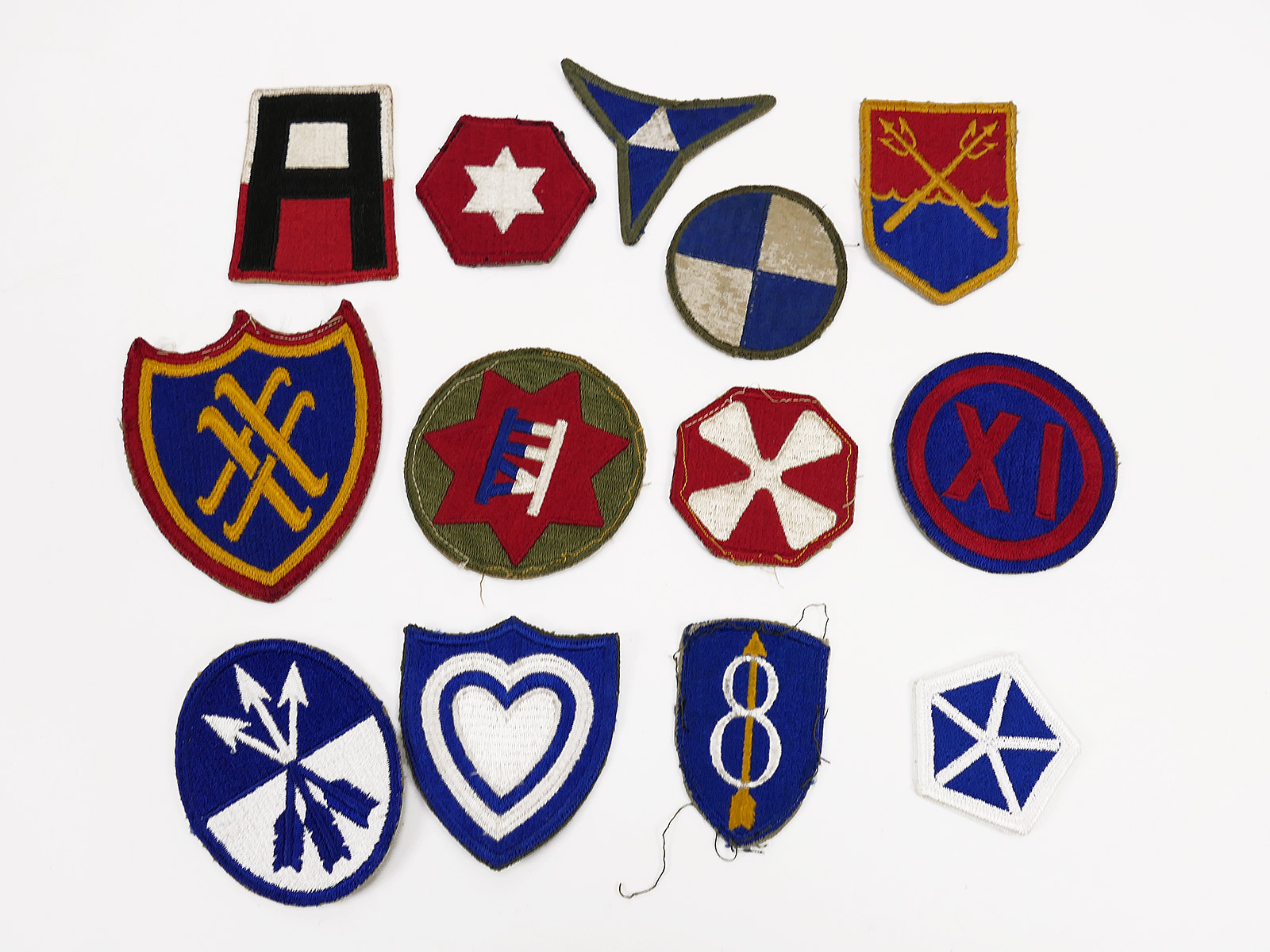 Lot #2 US ARMY WW2 Abzeichen Badge Uniform Patch 13 Stück COLLECTION 
