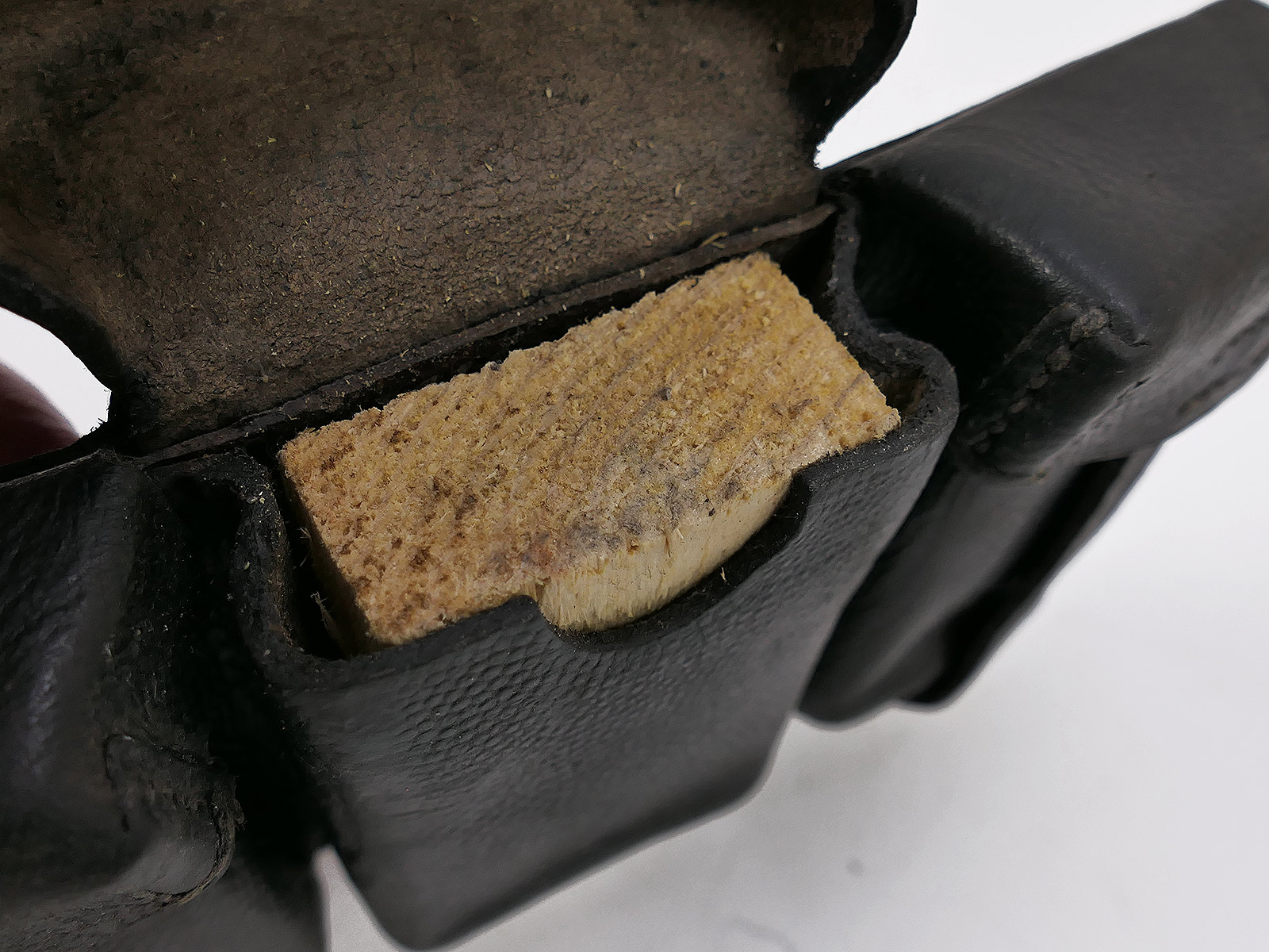 Einzelstück - Wehrmacht K98 3er Patronentasche schwarz ORIGINAL mit Hersteller 1937 COLLECTION