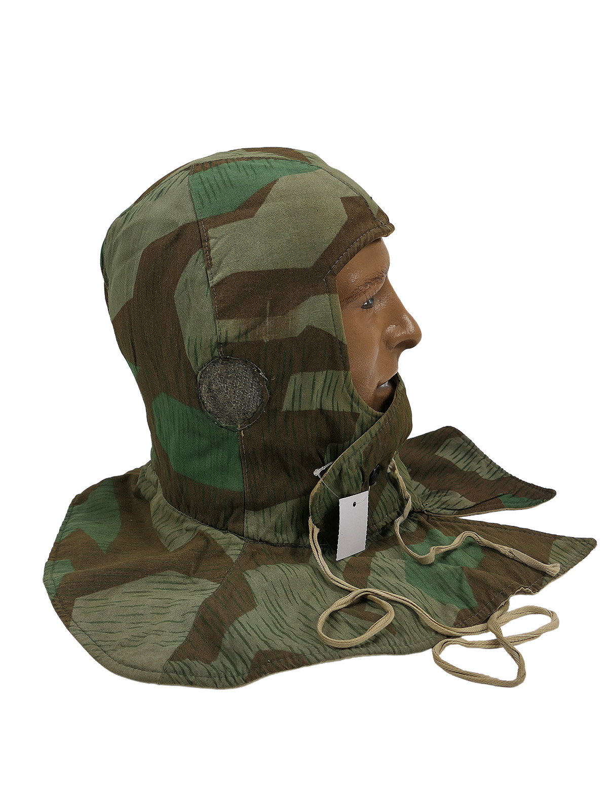 Original WK2 Wehrmacht Winterkopfhaube Splittertarn / weiß wendbar Kopfhaube Winterwendejacke COLLECTION