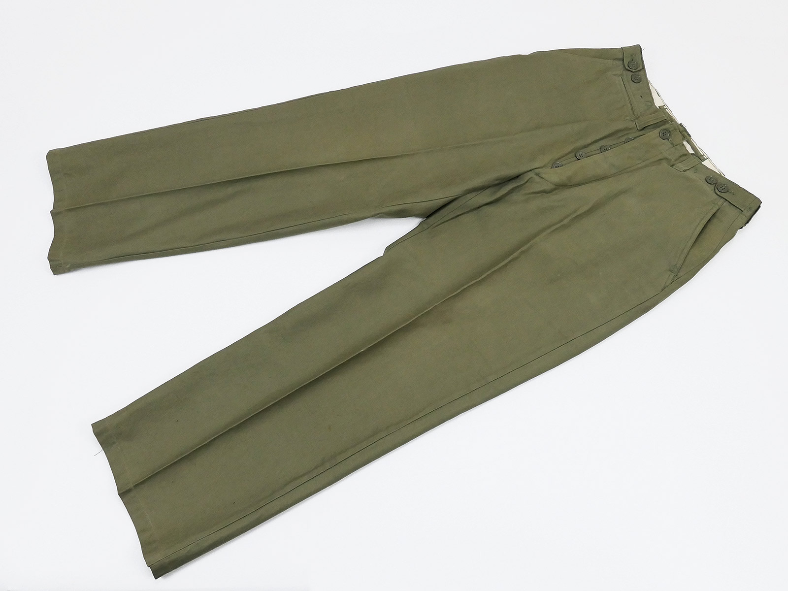 P1269058 Korea Krieg US M43 Feldhose Trouser Field Cotton Olive Drab Uniform Hose Feldhose mit Maßen