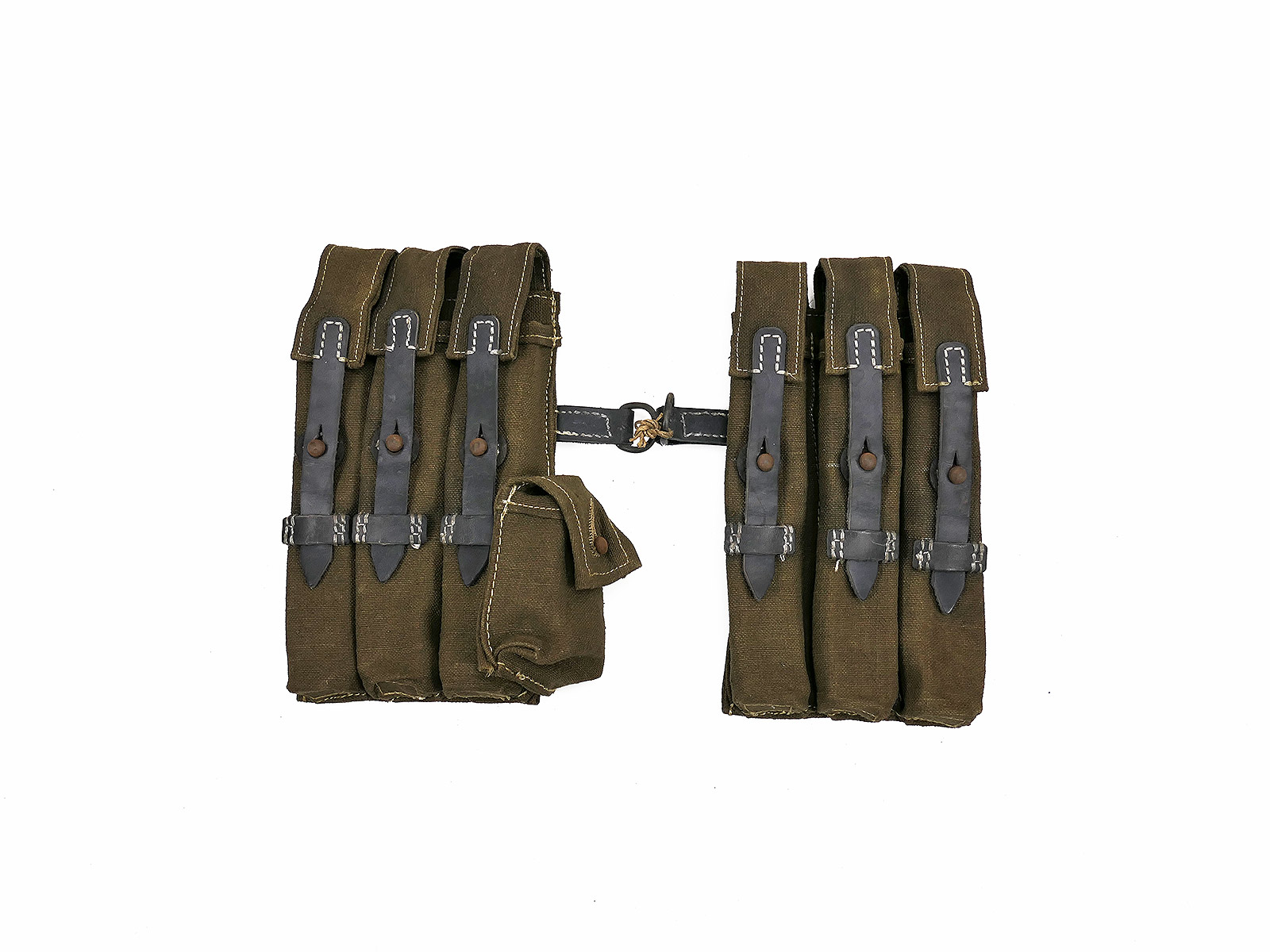 #W1 Wehrmacht Paar MP 38/40 Magazintaschen DUNKEL MP38 MP40 