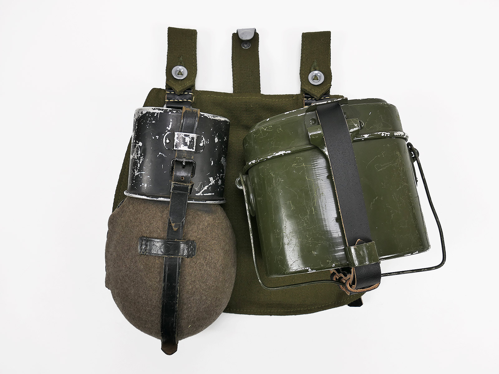 Set Wehrmacht Brotbeutel Kochgeschirr Essgeschirr Riemen Feldflasche