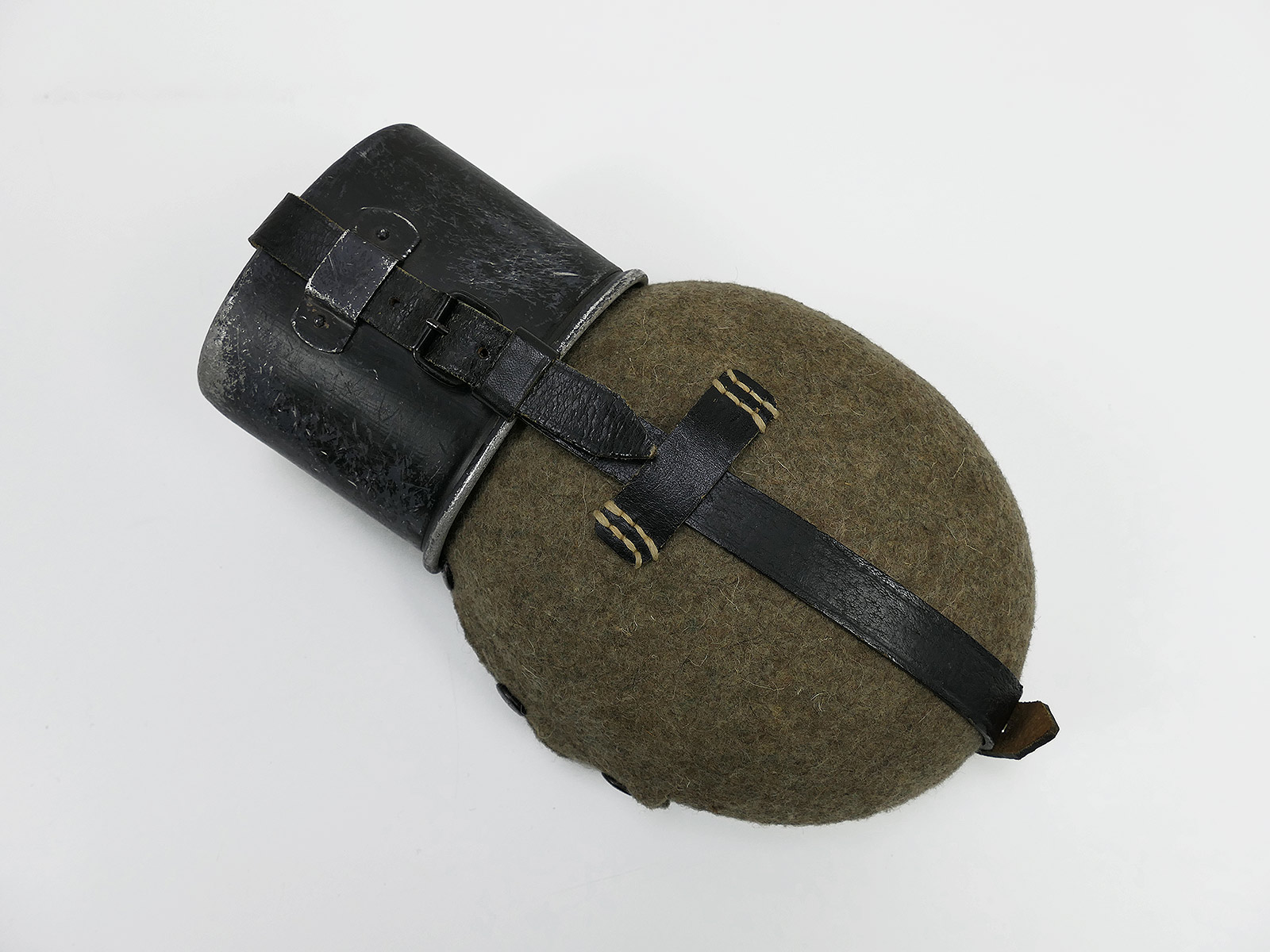 Wehrmacht Feldflasche CAWK42 mit Alu Becher Wasserflasche SEHR SCHÖN