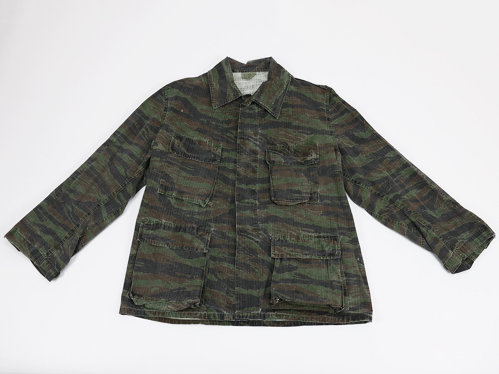 US Army Jungle BDU Jacket Feldjacke Tiger Stripe Vietnam Special Forces Größe Large