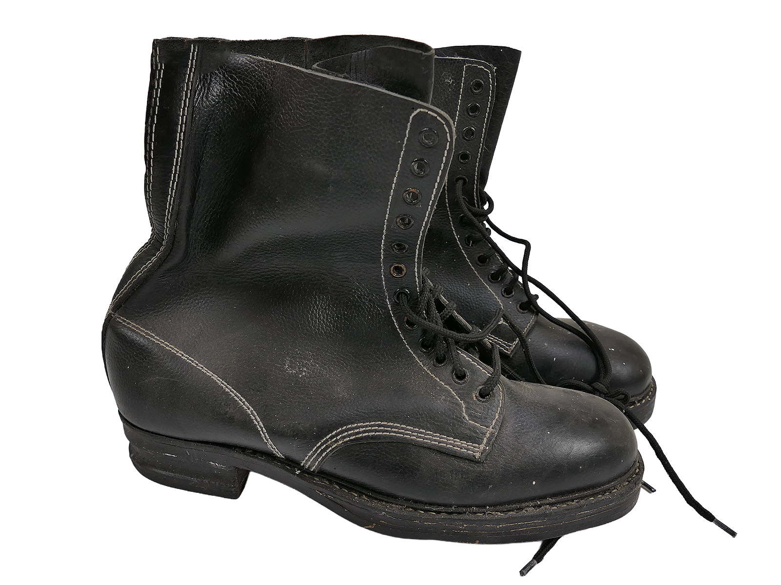 Einzelpaar - Wehrmacht Knöchelstiefel Schnürstiefel Gr.46 schwarz Stiefel Schnürschuhe