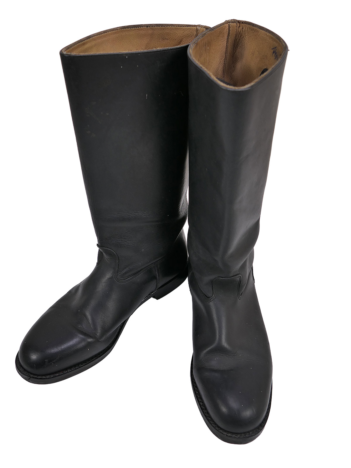 Typ Wehrmacht Leder Stiefel Knobelbecher Schaftstiefel Wachbataillon Gr.47 mit Hufeisen 305/116 TOP