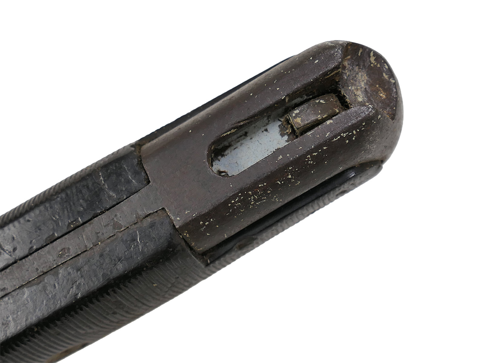US Army WW2 M1 Bajonett in Scheide für M1 Garand Seitengewehr / Collection BATTLE WORN