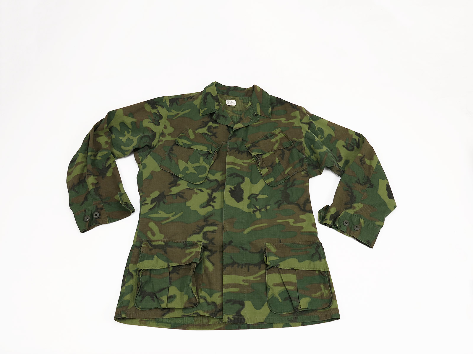 US Army Feldhemd BDU ERDL Tarn 1969 Vietnam Tropical Shirt MEDIUM Long