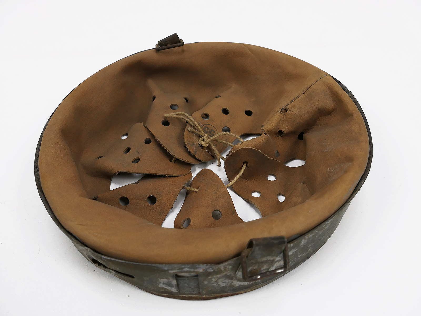#174/ Wehrmacht Stahlhelm Helmfutter ANTIK Innenausstattung M35 M40 M42 (54/62)
