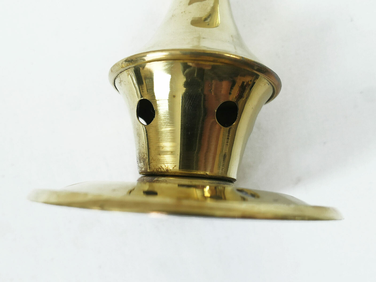 Messing Spitze Rundblatt mit Scheibe Helm Pickelhaube Ersatzteil SPIKED HELMET
