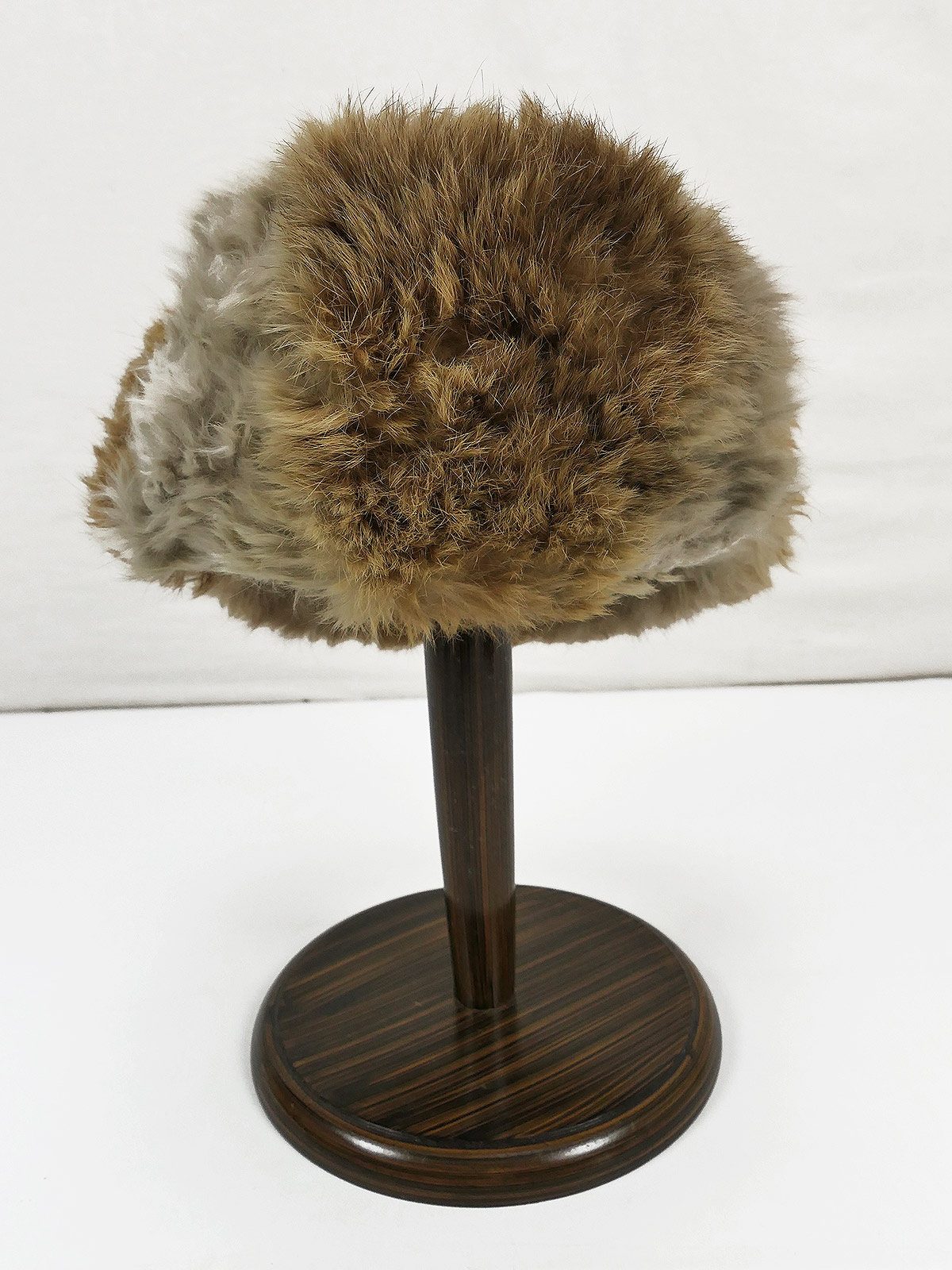 Einzelstück Wehrmacht Wintermütze Fellmütze Kaninchenfell Hasenfell Feldmütze Gr.56