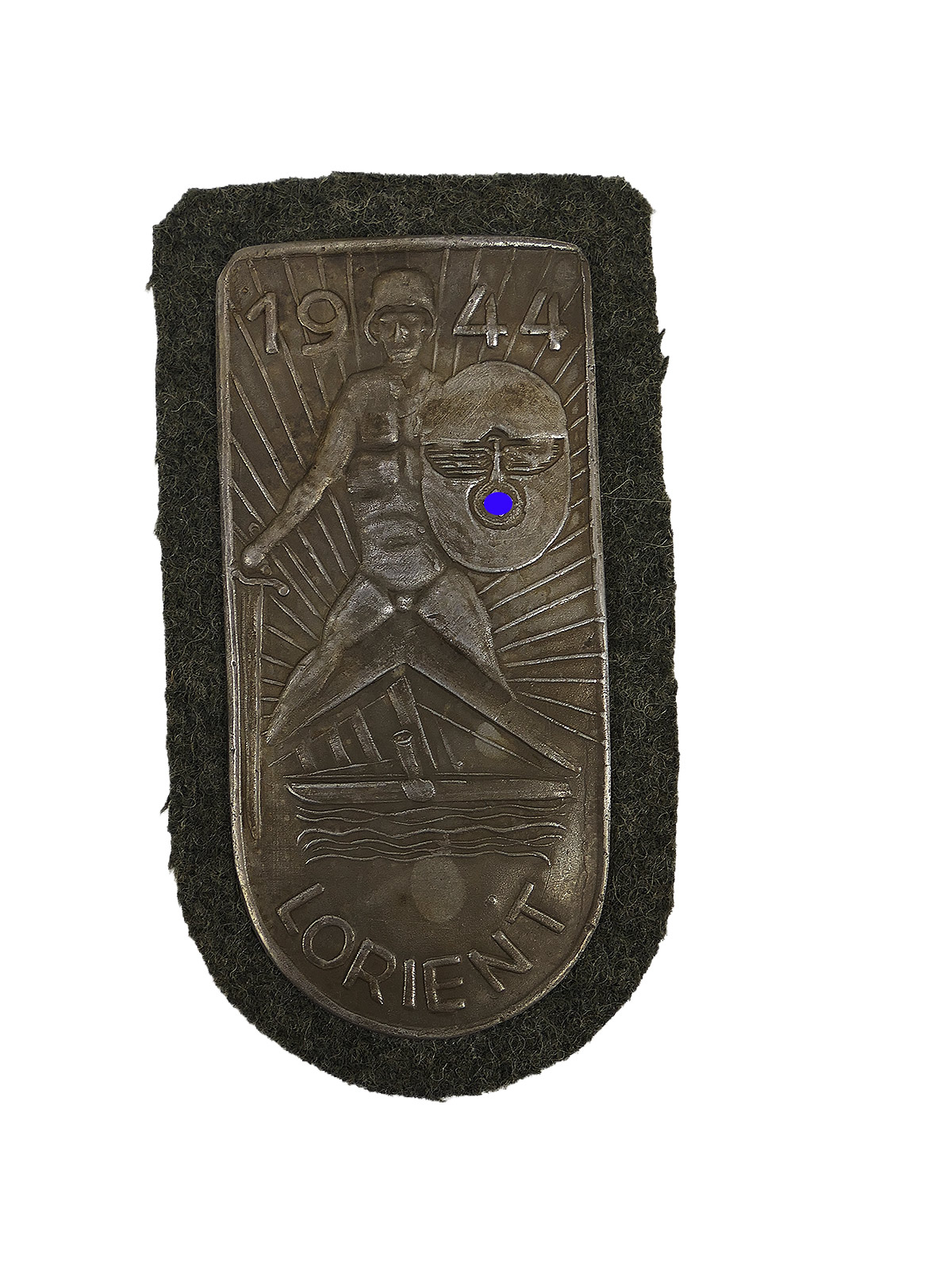 Wehrmacht Ärmelschild Lorient 1944 F.A.L. Lorientschild Feldbluse 