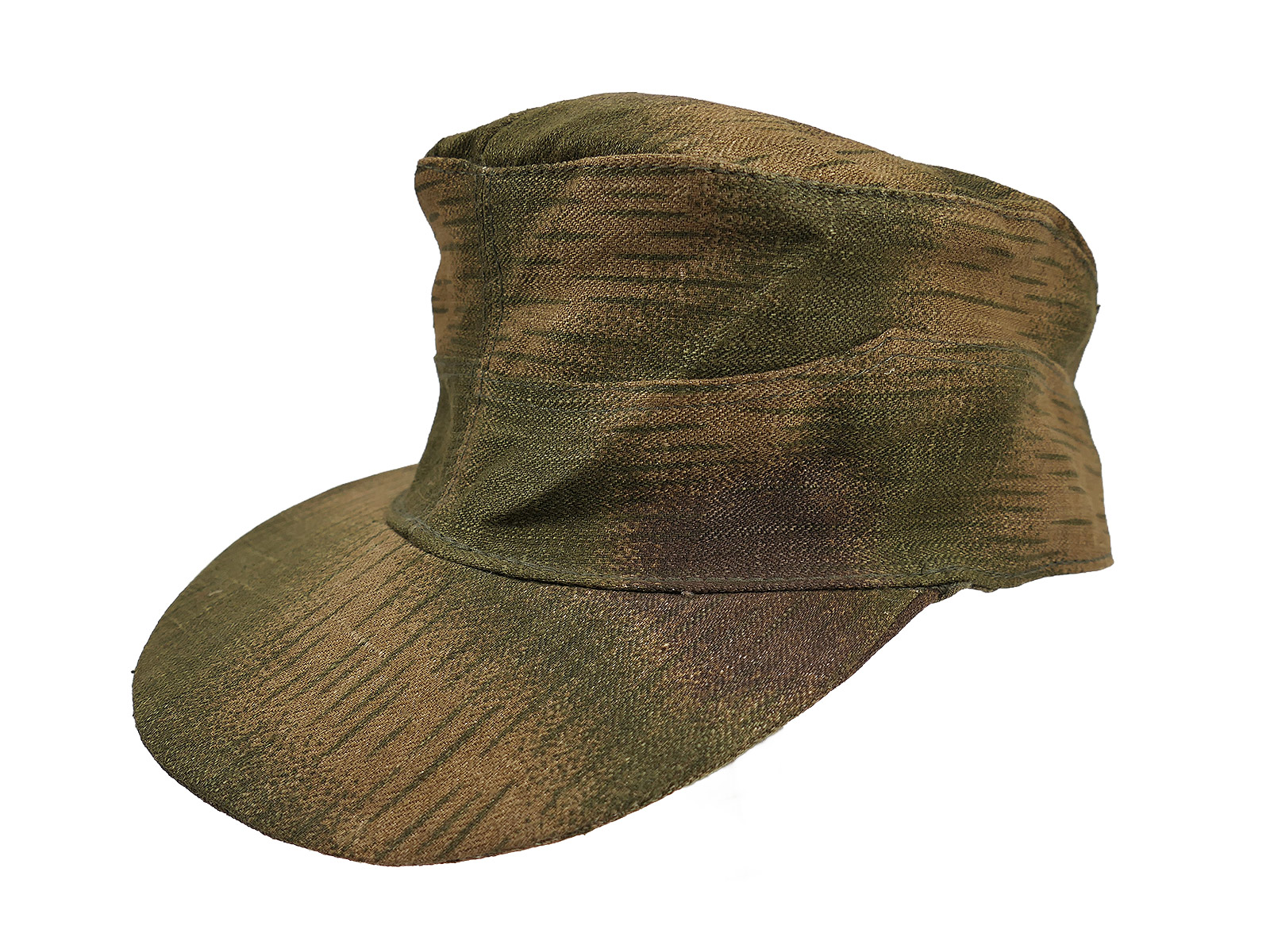  Tarnmütze Feldmütze Gr.59 Sumpftarn camouflage Original Fischgrät Stoff 