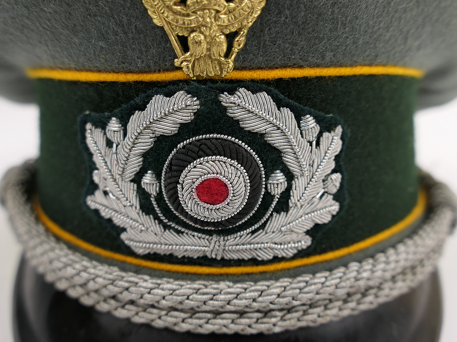 Wehrmacht Schirmmütze Offizier Kavallerie Regiment 6 mit Schwedter Adler Gr.56 Premium Museumsanfertigung COLLECTION