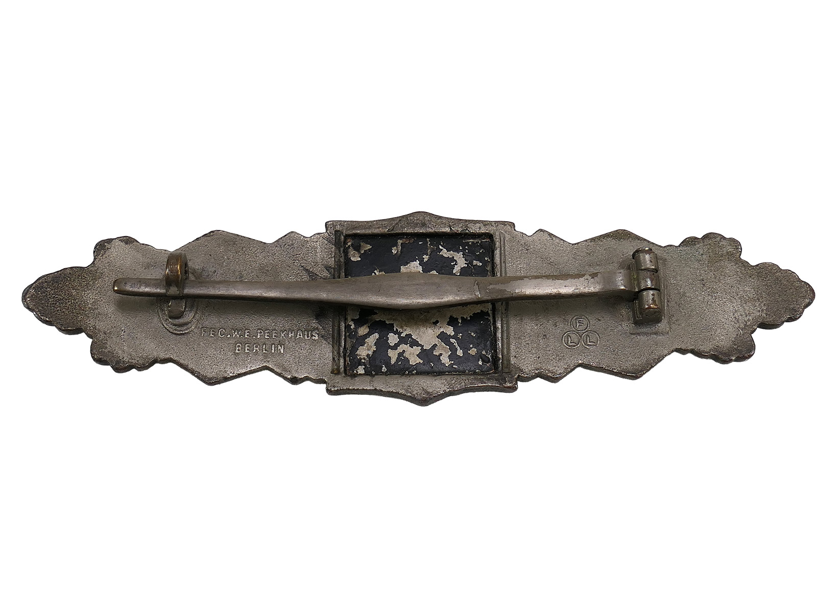 Wehrmacht Original Nahkampfspange Stufe Silber FLL Peekhaus Berlin