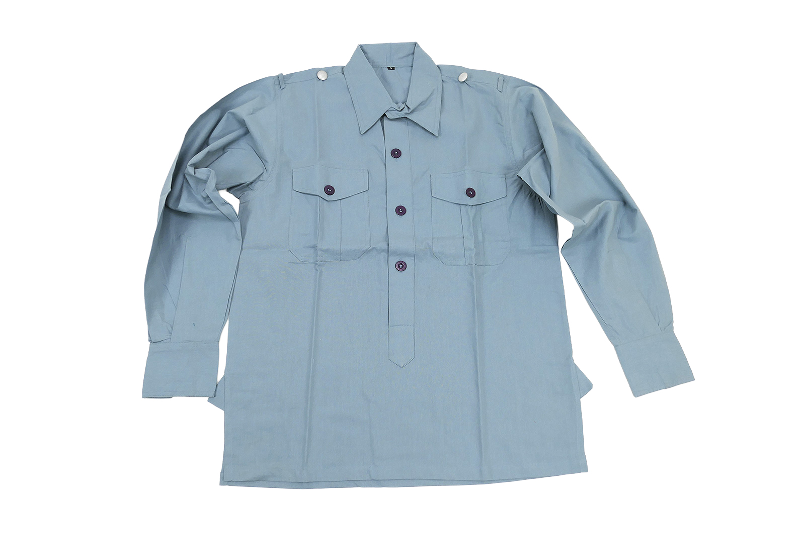 Wehrmacht Luftwaffe Fallschirmjäger Diensthemd Hemd Blau 