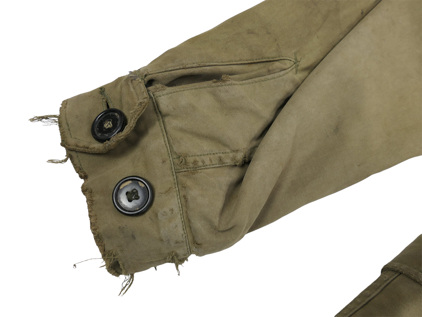 Original US Army WW2 M-1943 Field Jacket Feldjacke M-43 Gr.36R BATTLE WORN