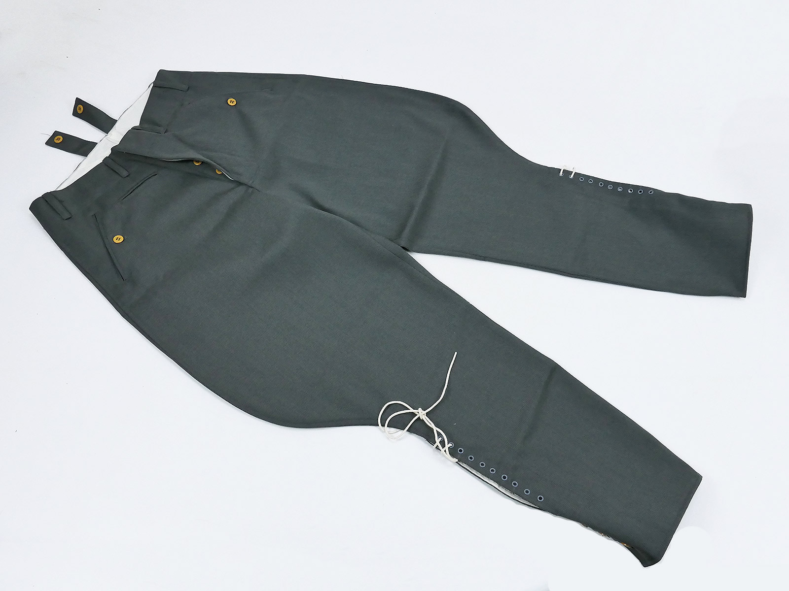P1302309 Wehrmacht Uniformhose Reithose Uniform Breeches Reitstiefelhose Graugrün Gr.S