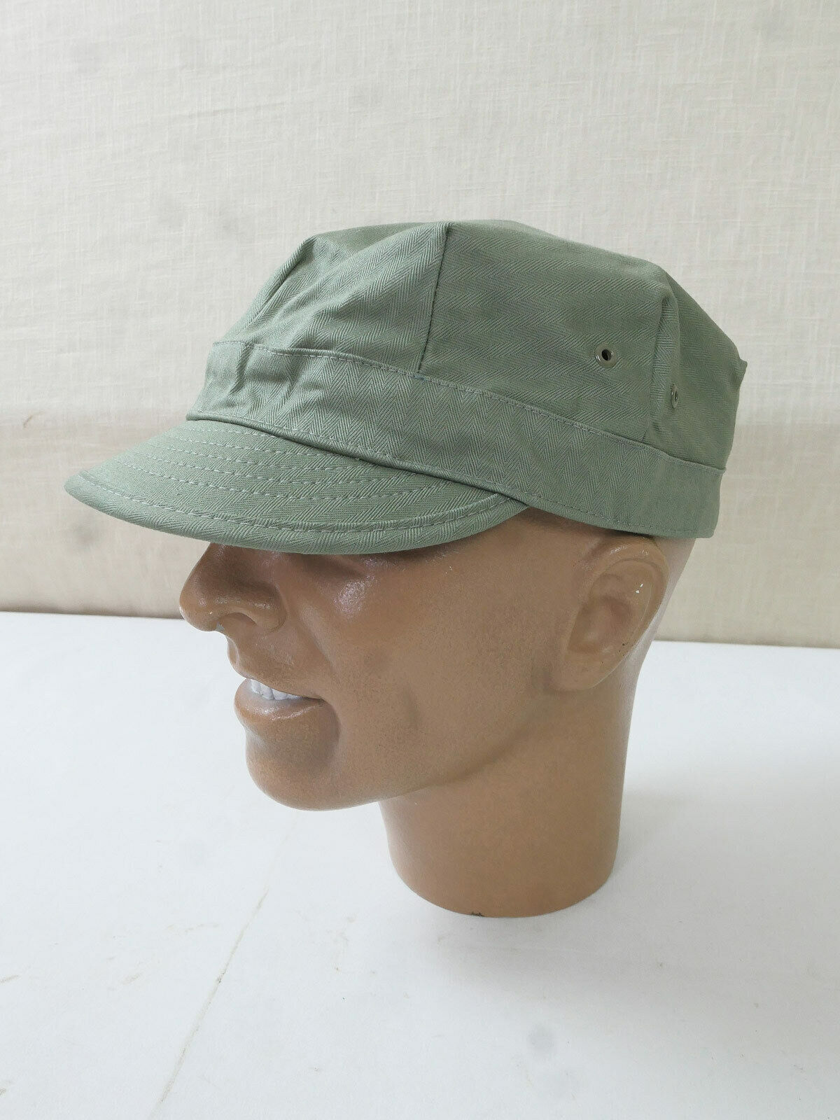 US WW2 HBT Mütze Herringbone Twill O.D. 7 Schirmmütze Cap Jeep Kappe