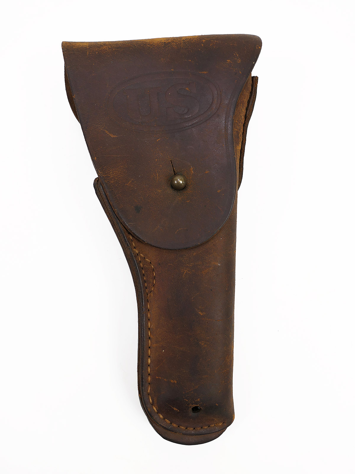 #5/ Original US ARMY Colt 1911 Pistolenholster Holster Lederholster Braun / Collection BATTLE WORN