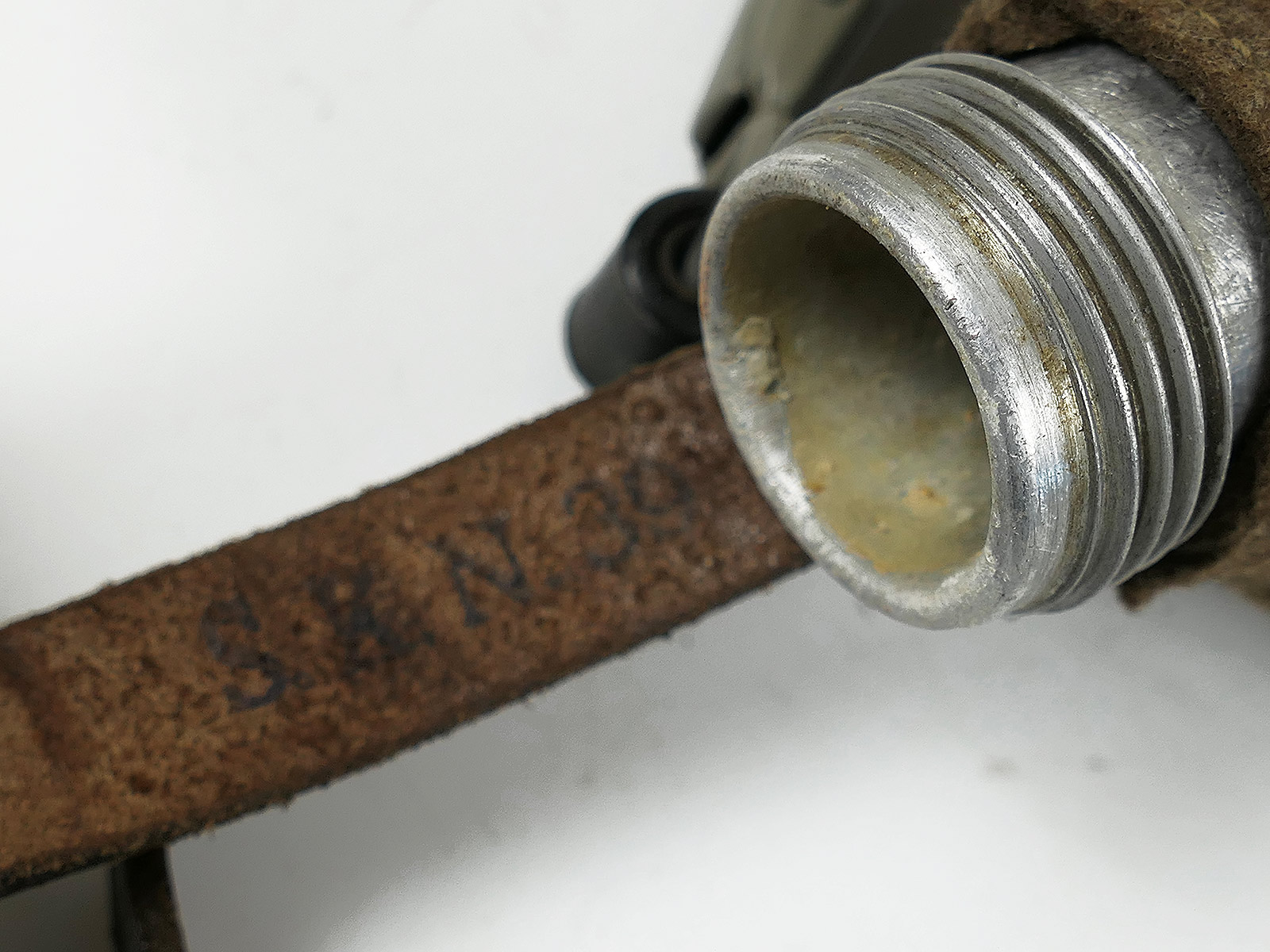 Wehrmacht Feldflasche SKN39 mit Alu Becher COLLECTION BATTLE WORN