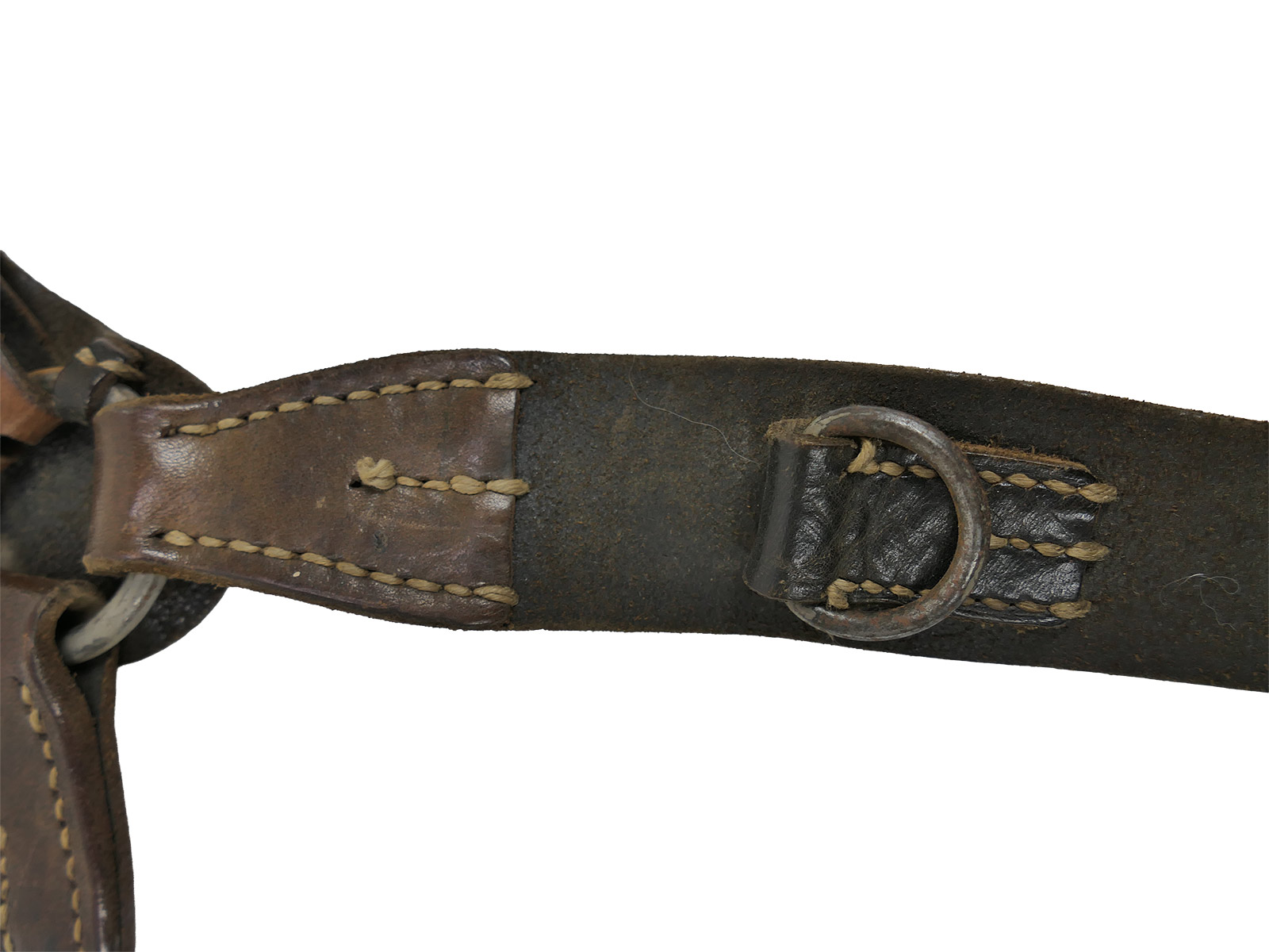 Einzelstück - Wehrmacht Original Y-Riemen Leder Koppeltragegestell Franz Brehme 1942 Top!  COLLECTION