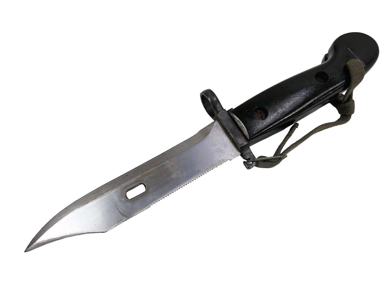Original NVA Seitengewehr / Bajonett AK47 AK74 Kalaschnikow Schwarzer Plastegriff mit Drahtschneider