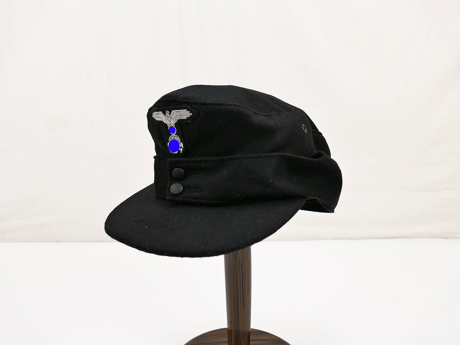 Waffen SS M43 Panzermütze Feldmütze M1943 mit Effekten Totenkopf / Mützenadler Gr.61