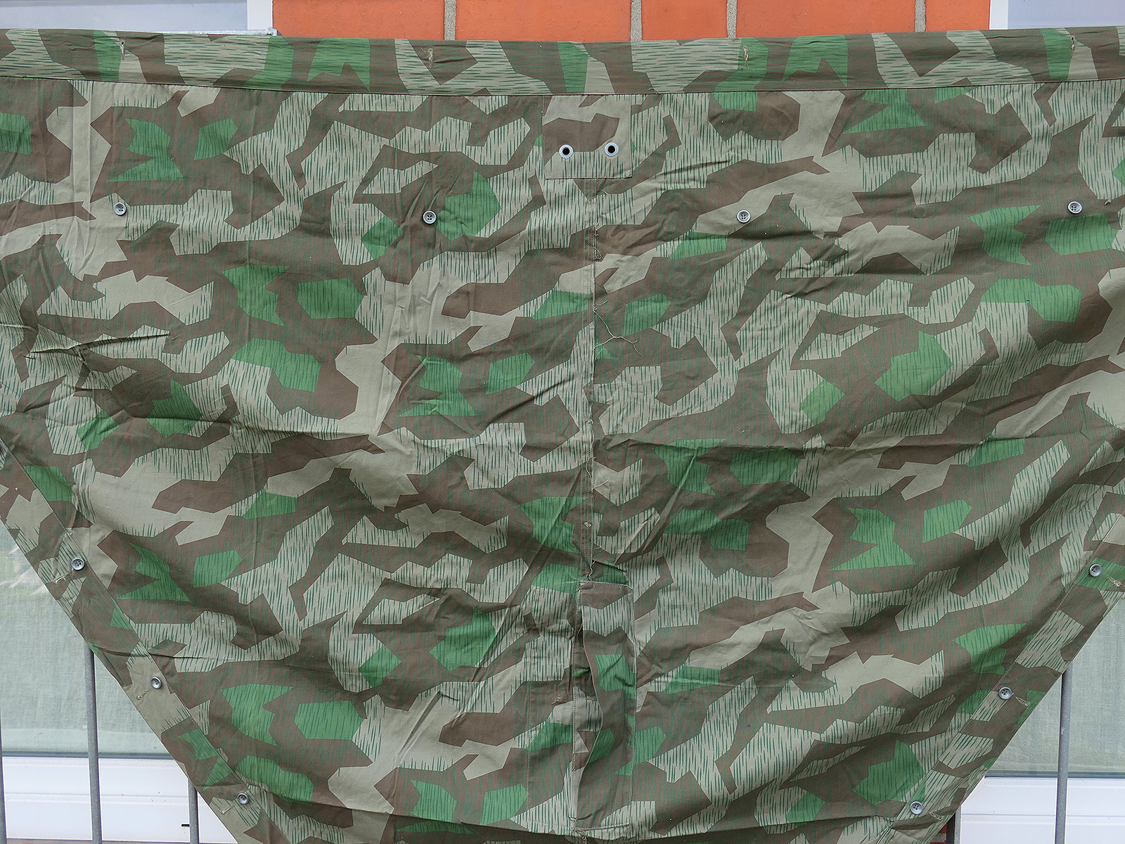 Einzelstück Wehrmacht Zeltplane splittertarn Reproduktion Zeltbahn Splinter Dreieckszeltbahn WK2