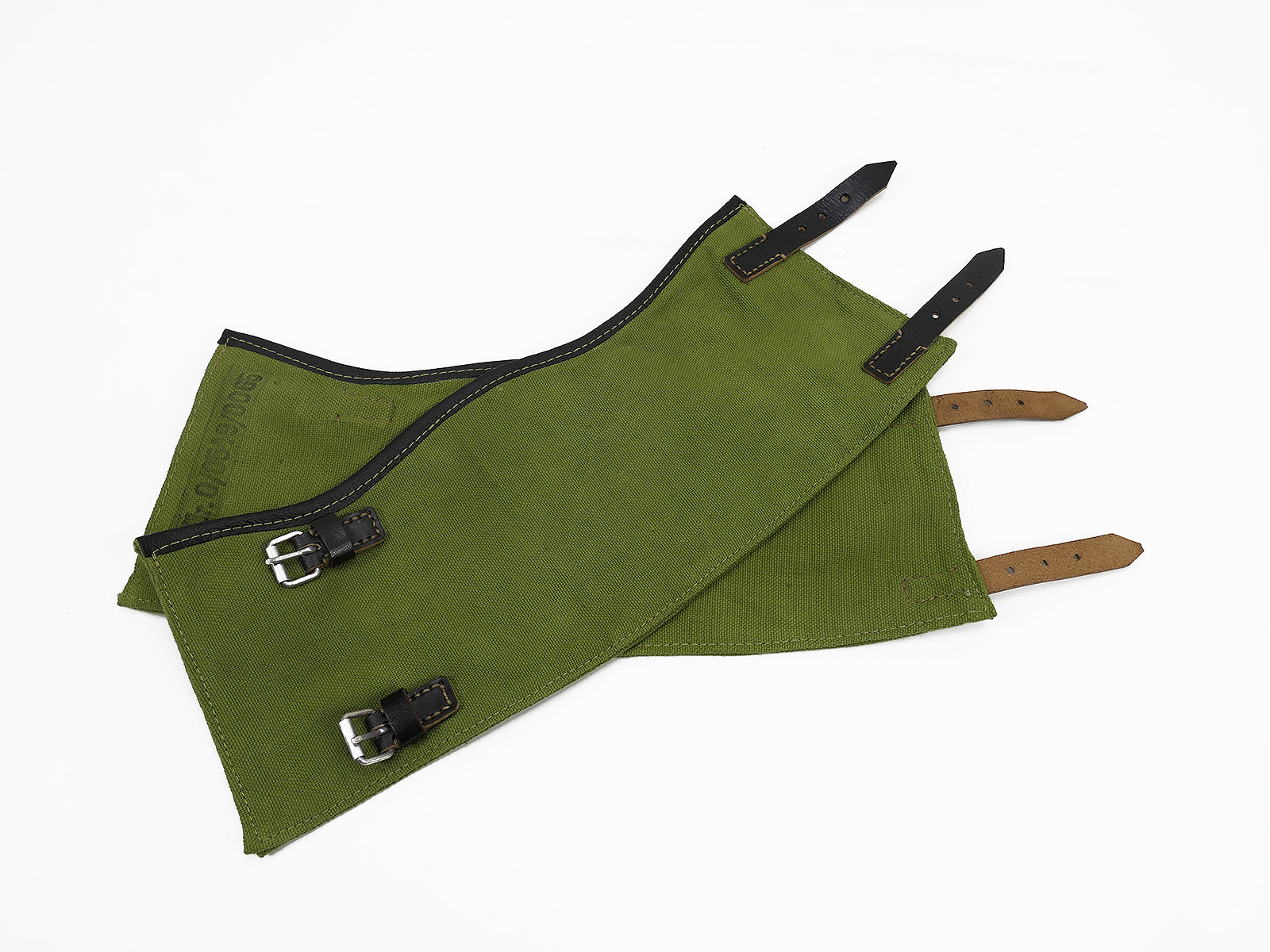 Wehrmacht Paar Vintage Gamaschen OLIV mit RBNr. *Handcrafted* für Schnürstiefel 