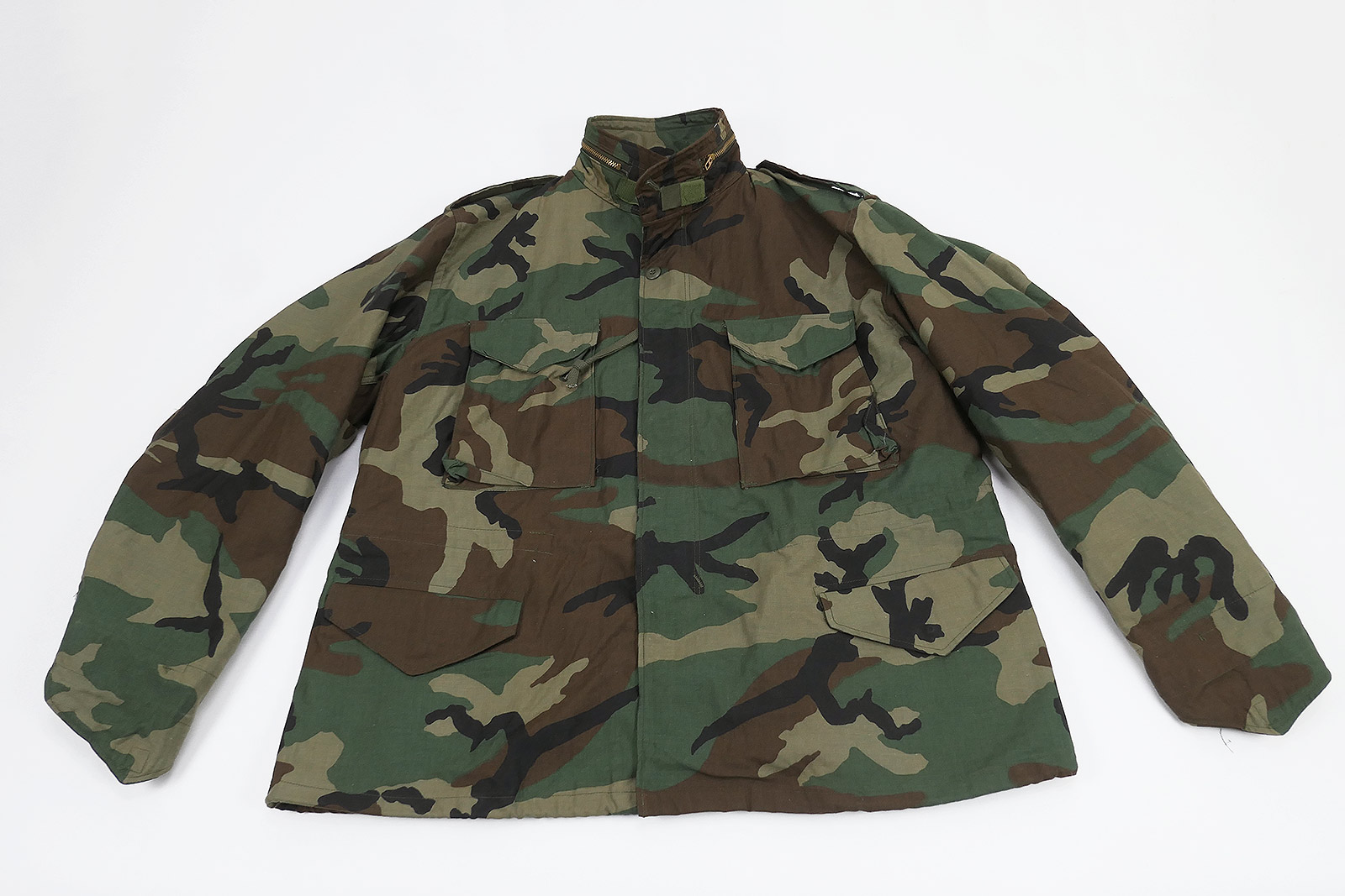 US Cold Weather Field Jacket M65 Feldjacke Woodland Gr. XL Biker Tarnjacke