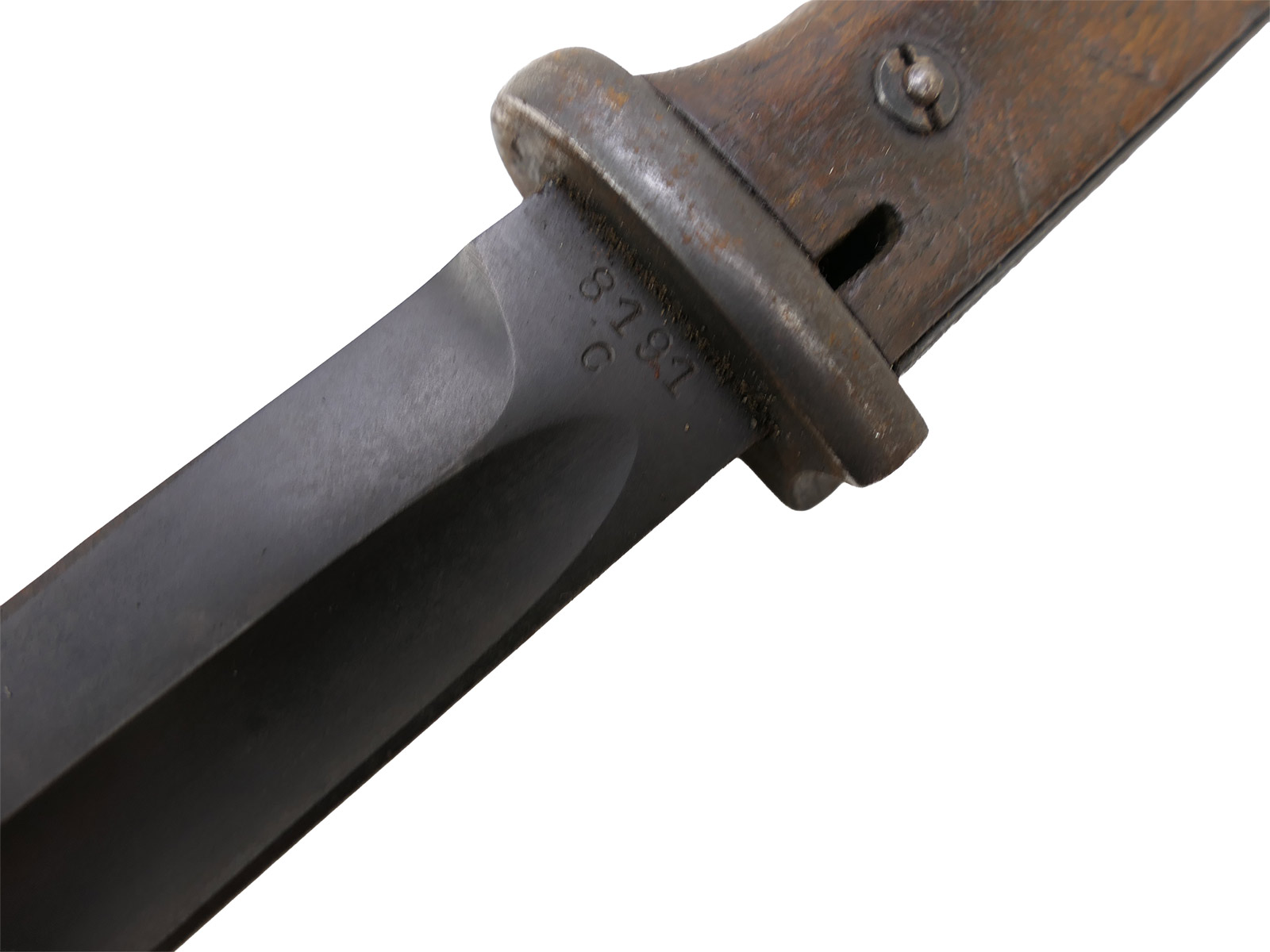Wehrmacht Bajonett M84/98 S/174 1937 Karabiner K98 / Seitengewehr mit Scheide BATTLE WORN