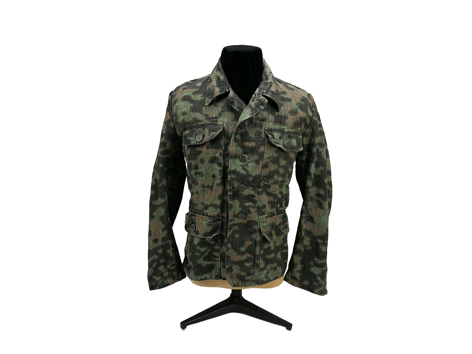 Waffen SS Tarn Feldbluse M-44 Tarnjacke Rauchtarn Frühjahr Blurred Edge Spring Camo 