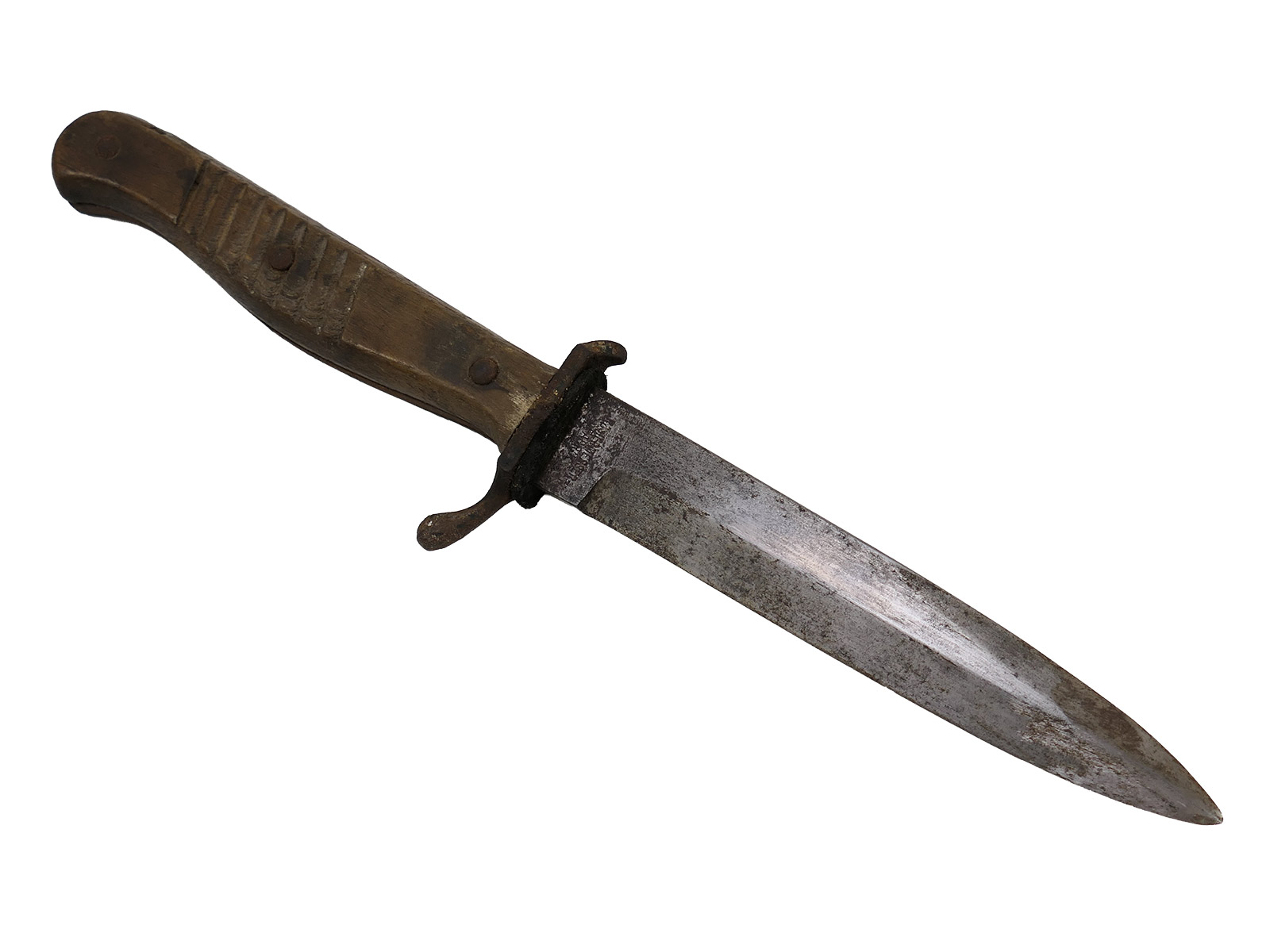 WK1 Grabendolch mit Abnahme ERN Wald Rheinl. Rasiermesser Fabrik COLLECTION BATTLE WORN