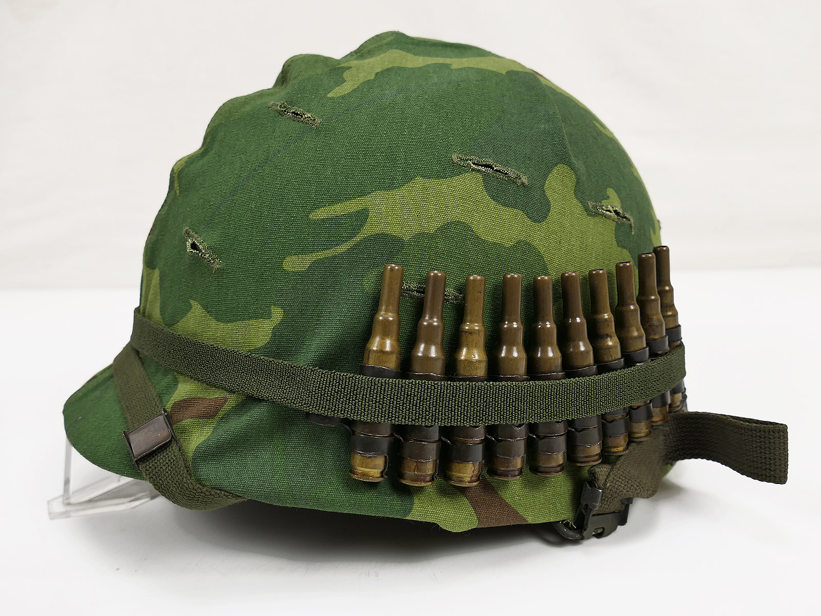 #2 US ARMY M1 Stahlhelm Vietnam / Korea mit Mitchell Helmbezug 1969 und Zubehör NAM
