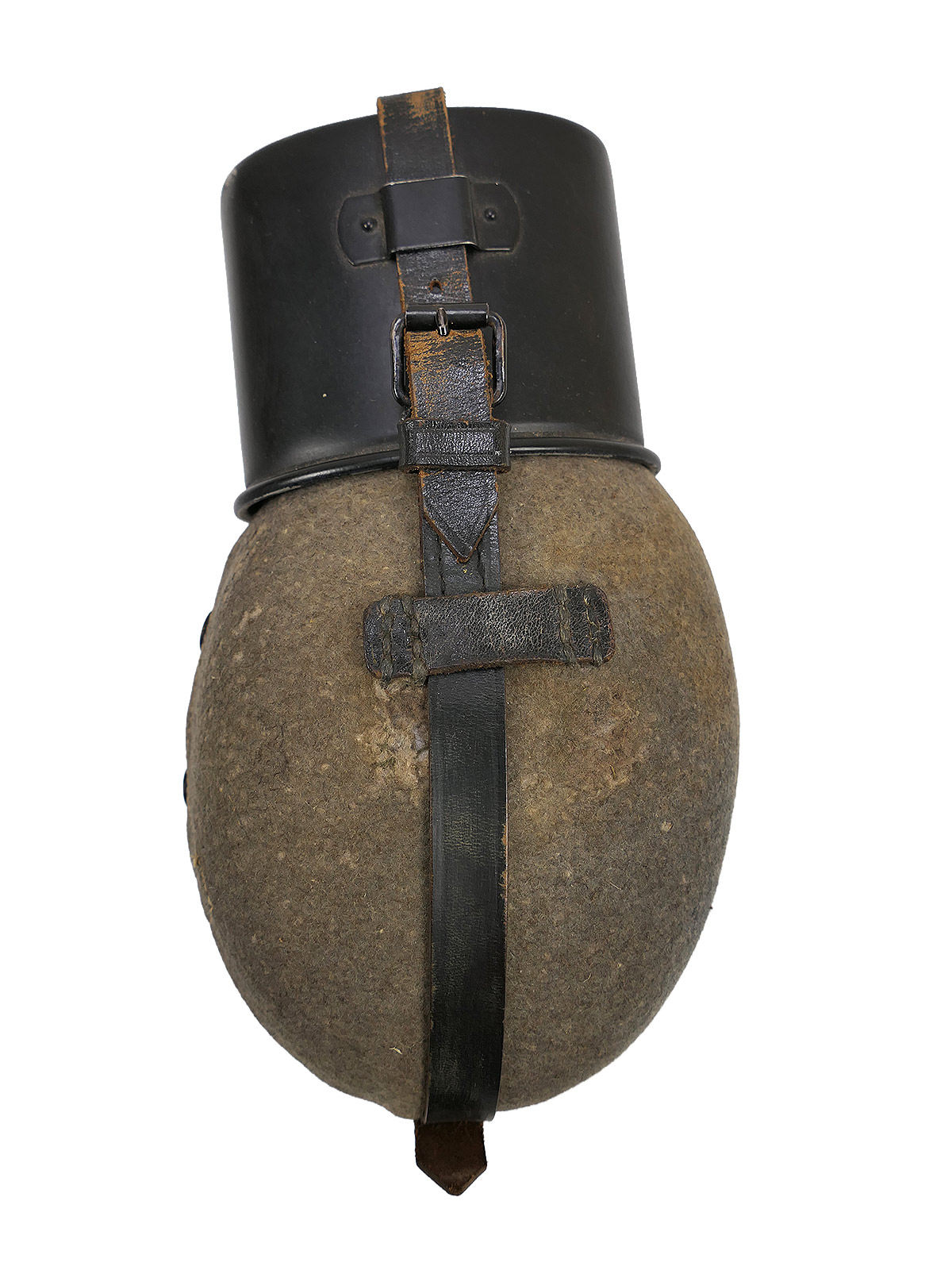 Wehrmacht Feldflasche mit Alu Becher COLLECTION BATTLE WORN