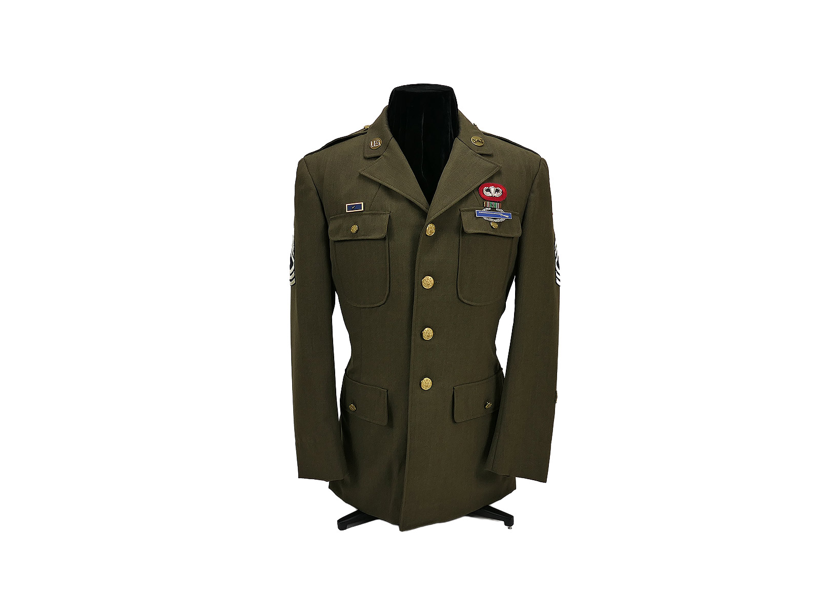 US ARMY WW2 Class A Ausgeh Uniform Service Jacket Uniformjacke size L COLLECTION 101st AIRBORNE