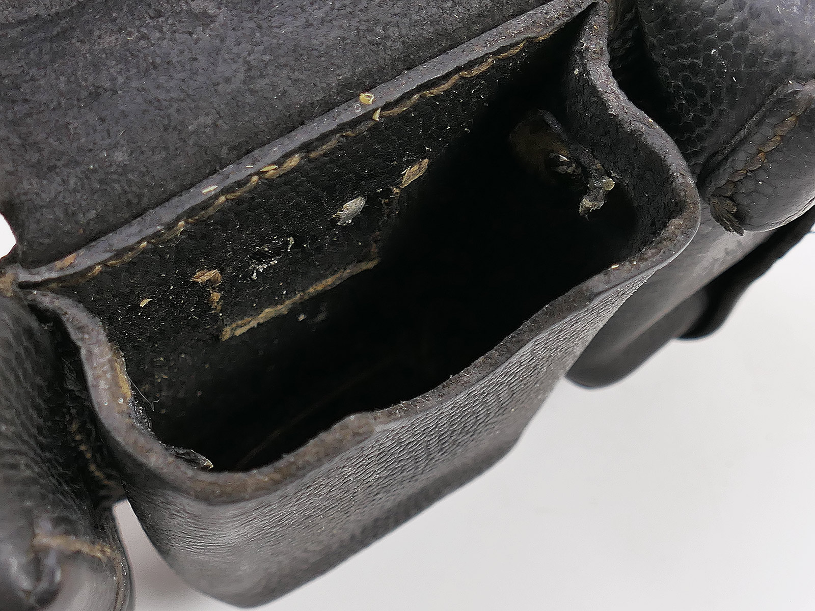 Einzelstück - Wehrmacht K98 3er Patronentasche schwarz ORIGINAL mit Hersteller 1942 COLLECTION