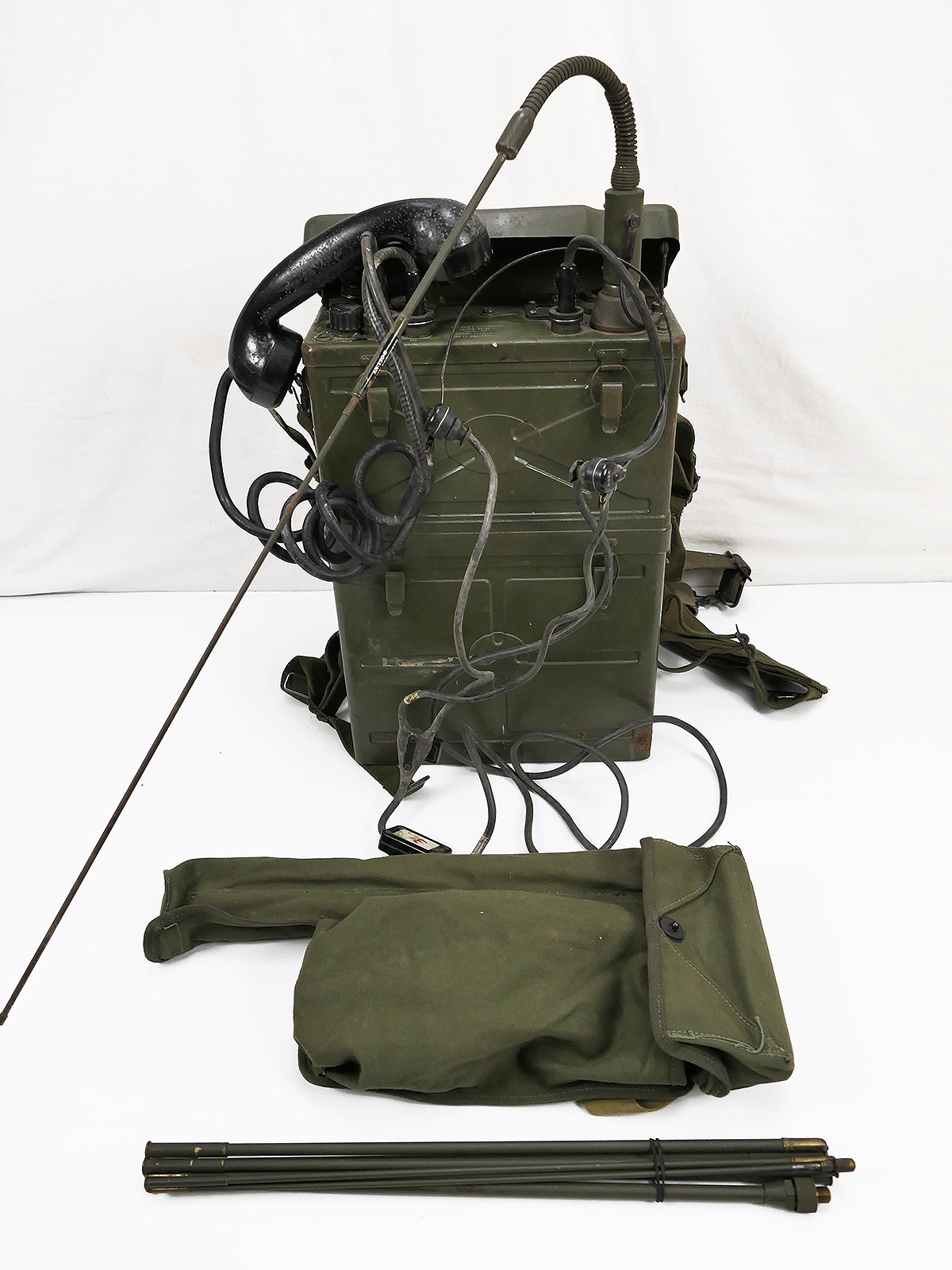US / SWE ARMY FUNKGERÄT BC-1000 RADIO + Zubehör Hörer Antenne WILLYS JEEP